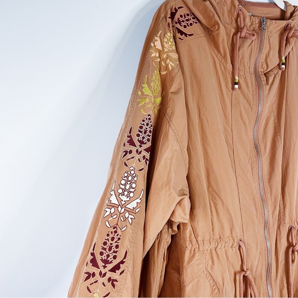 Free People Movement - Rust Orange Embroidered Jacket - Picture 2 of 5